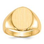 10ky 12.5x11.0mm Open Back Signet Ring