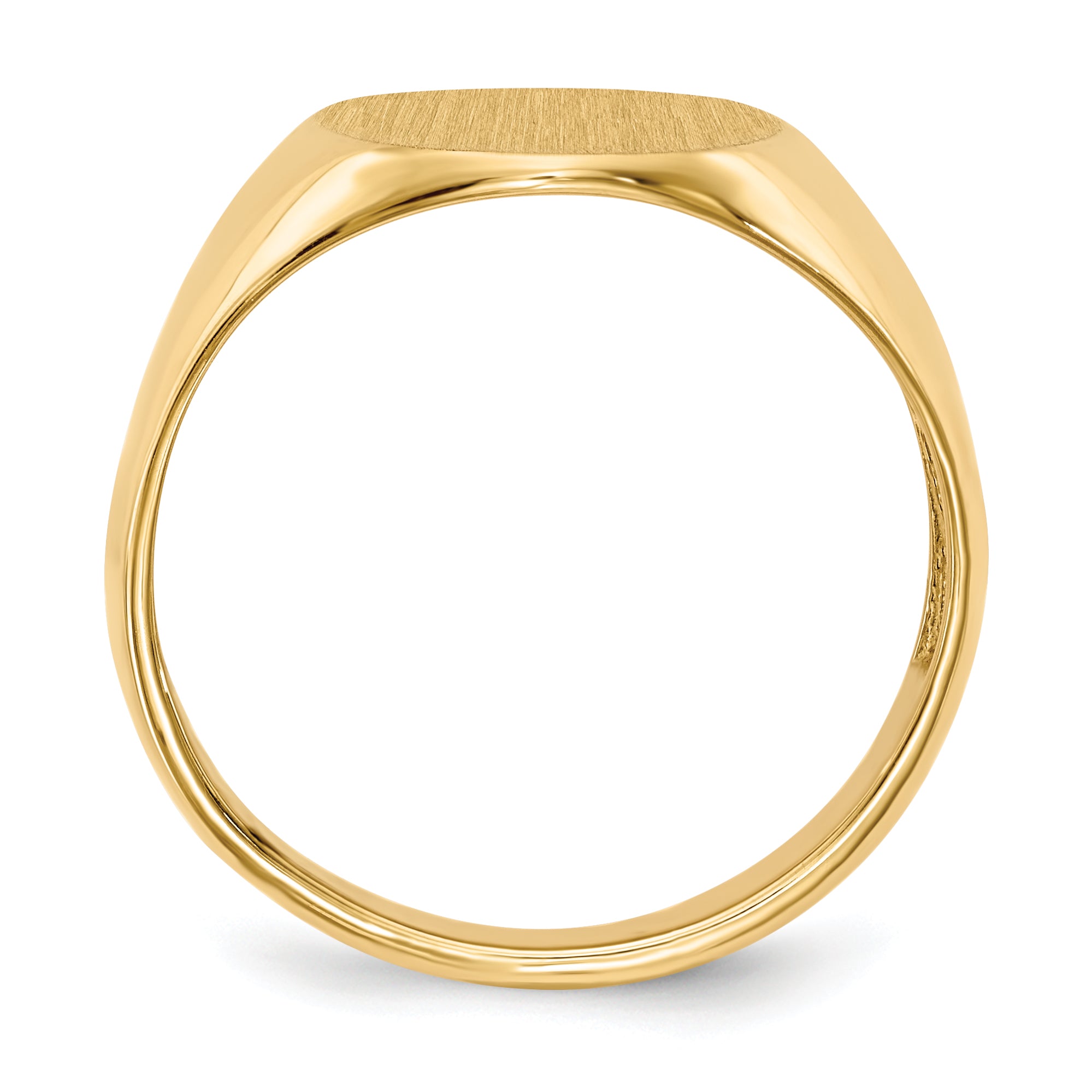 14k 12.5x16.0mm Open Back Mens Signet Ring Secondary image