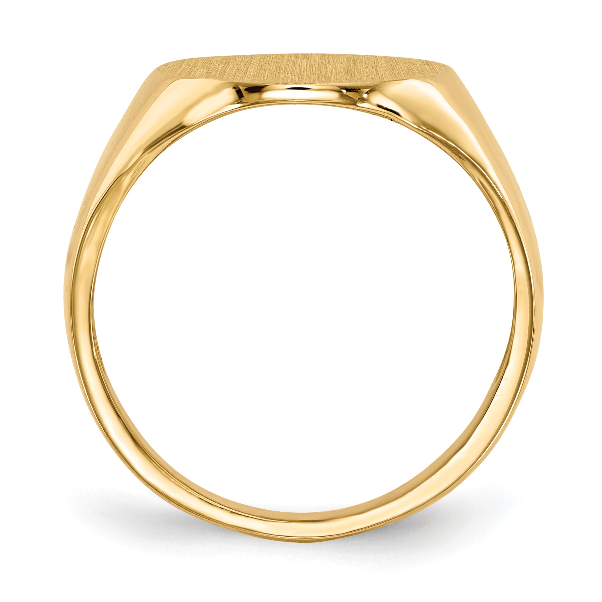 10k 16.0x14.0mm Open Back Men's Signet Ring Secondary image