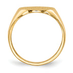 10k 16.0x14.0mm Open Back Men's Signet Ring
