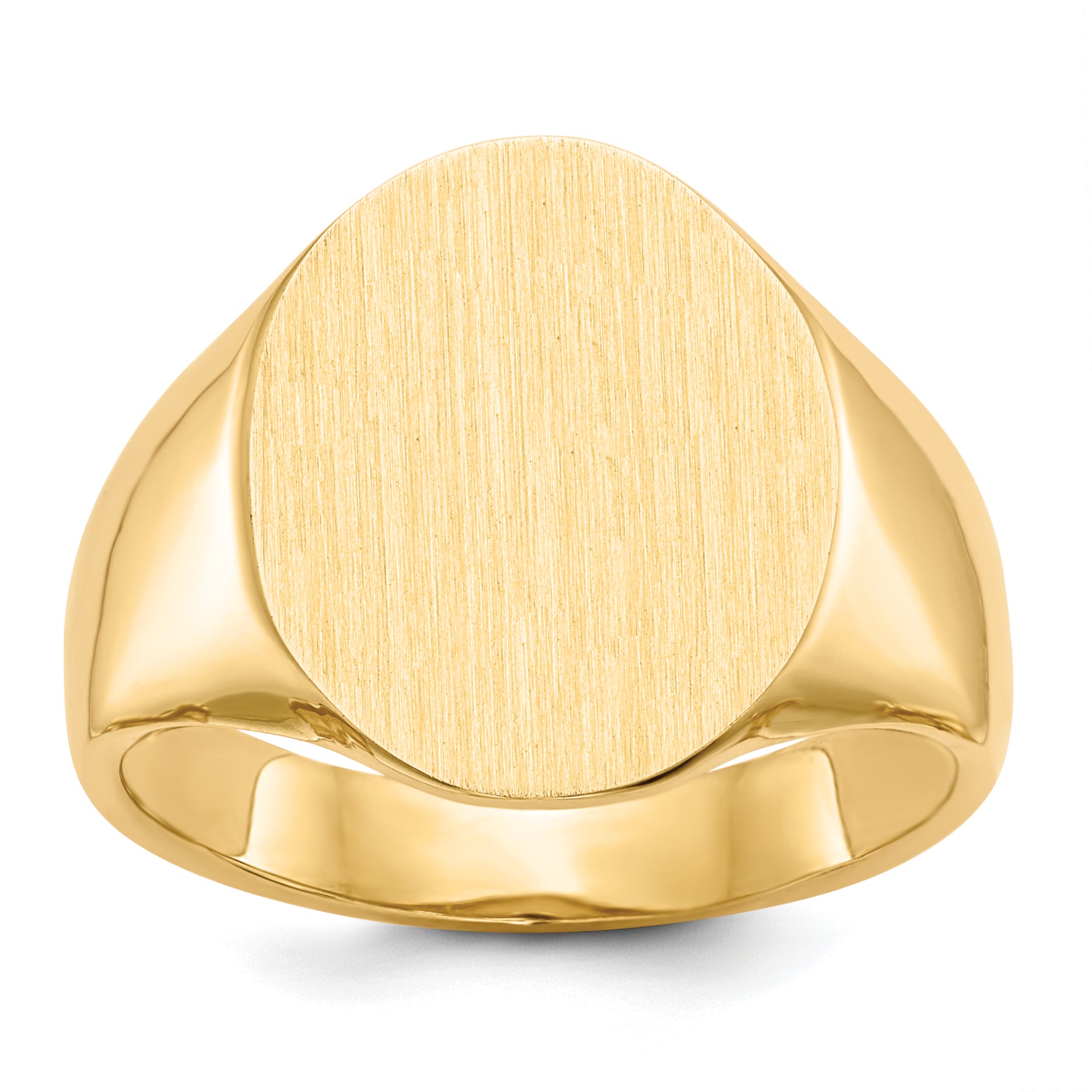 14k 14.0x18.0mm Open Back Mens Signet Ring Main image