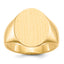 14k 14.0x18.0mm Open Back Mens Signet Ring