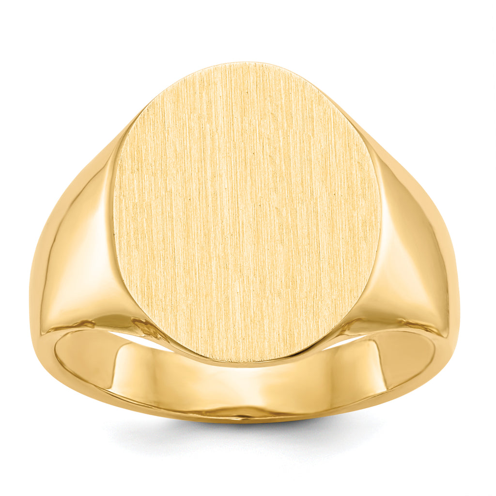 10k 16.0x14.0mm Open Back Men's Signet Ring