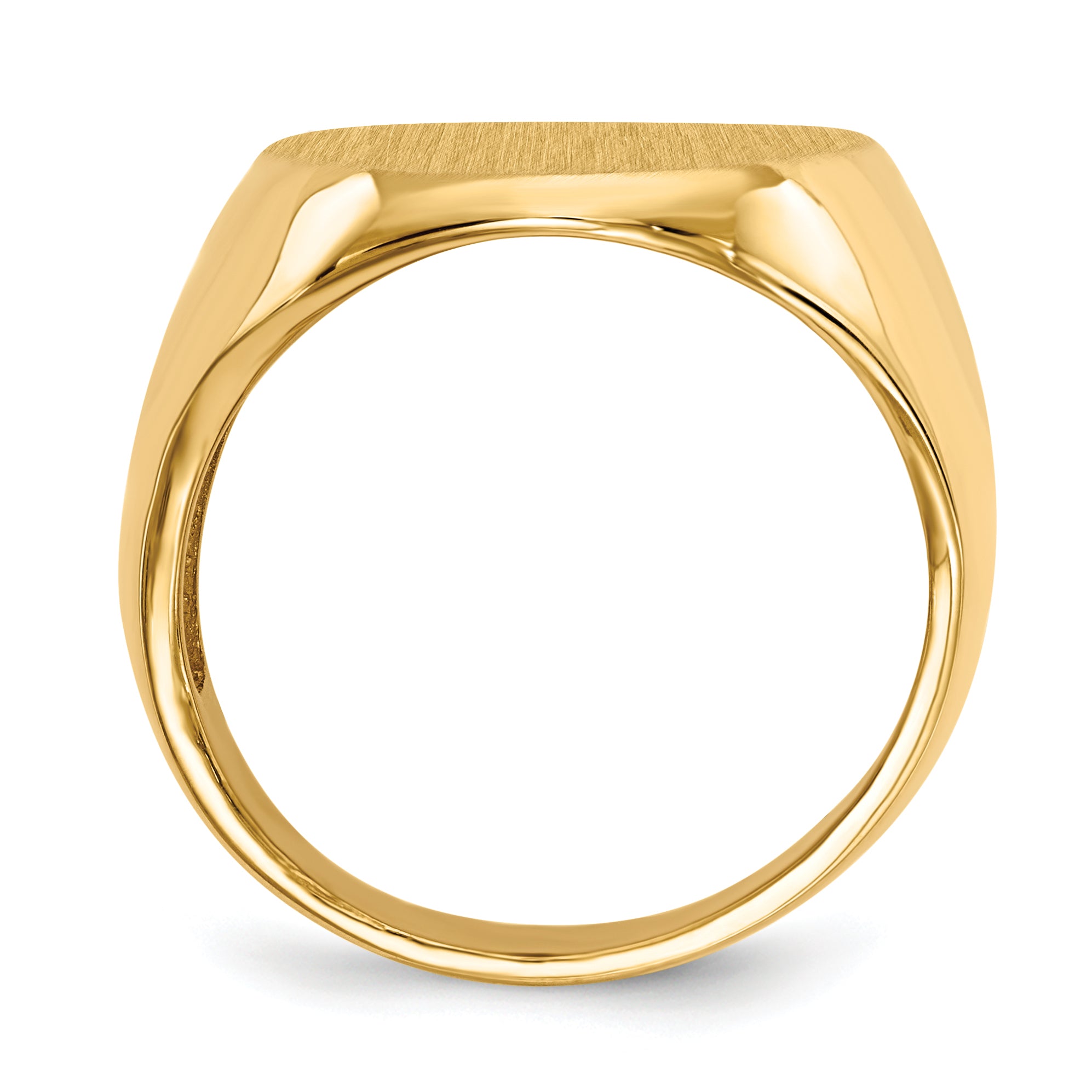 14k 16.5x20.0mm Open Back Mens Signet Ring Secondary image