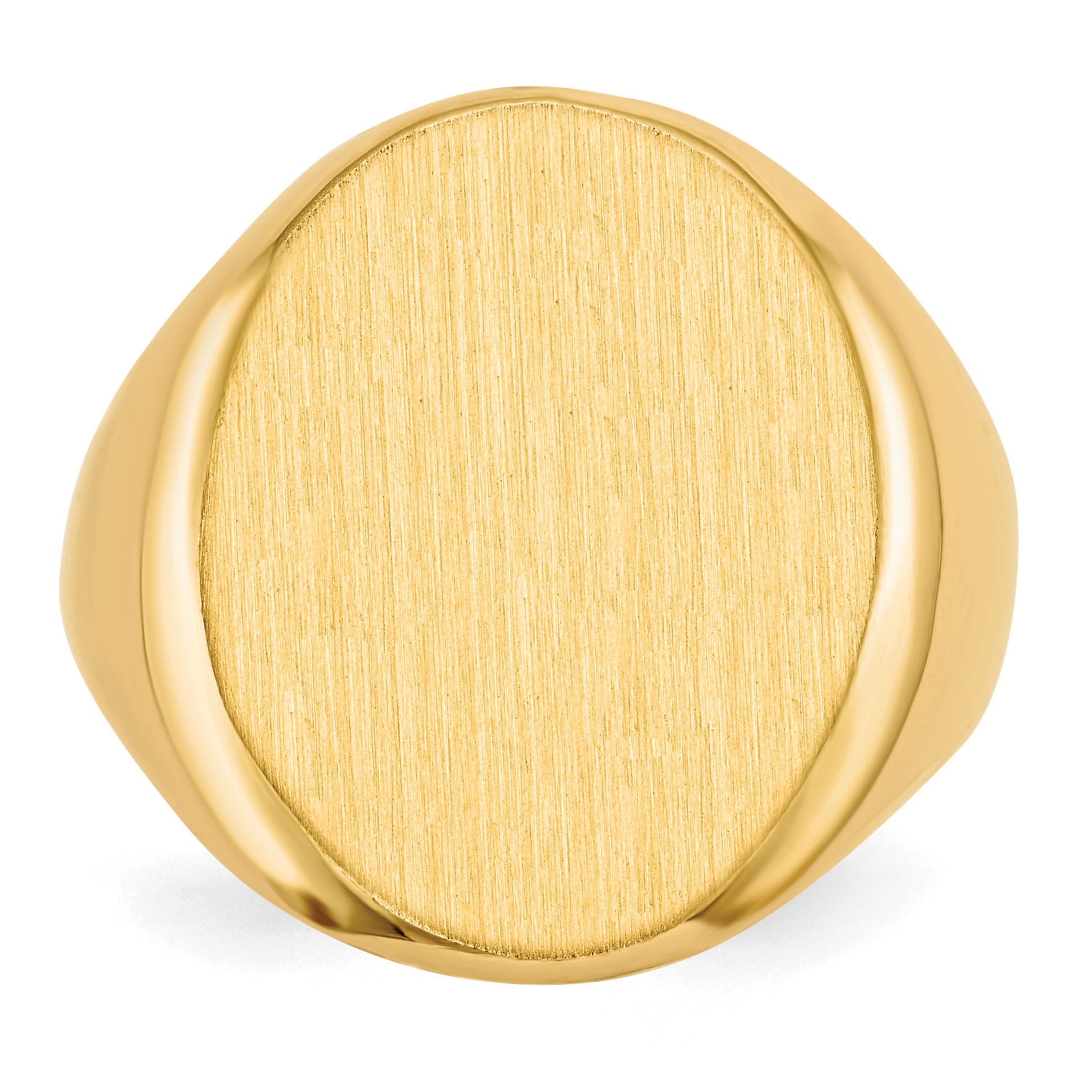 14k 16.5x20.0mm Open Back Mens Signet Ring