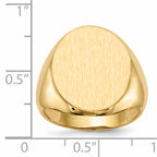 14k 16.5x20.0mm Open Back Mens Signet Ring
