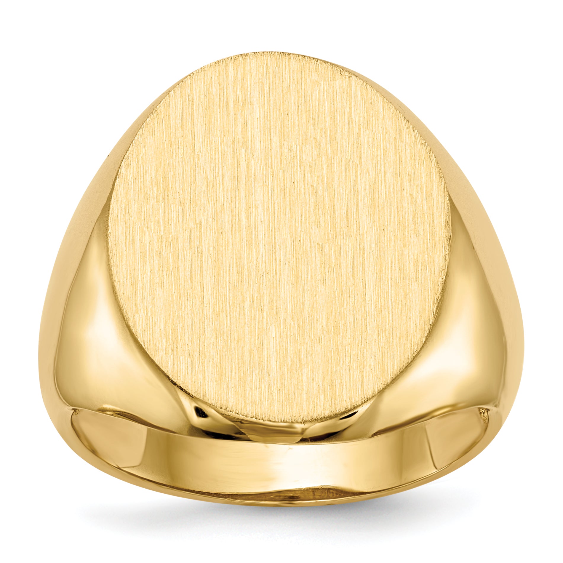 14k 16.5x20.0mm Open Back Mens Signet Ring Main image