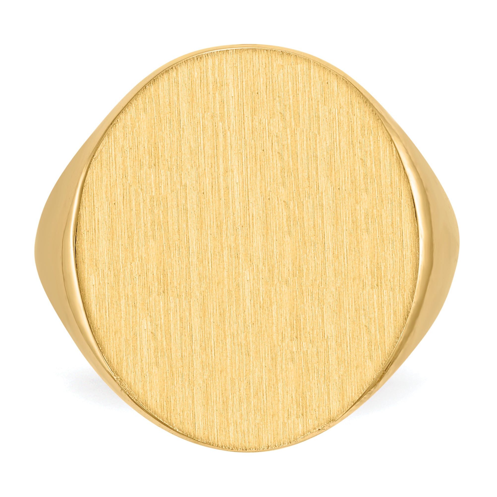 14k 18.0x22.0mm Open Back Mens Signet Ring