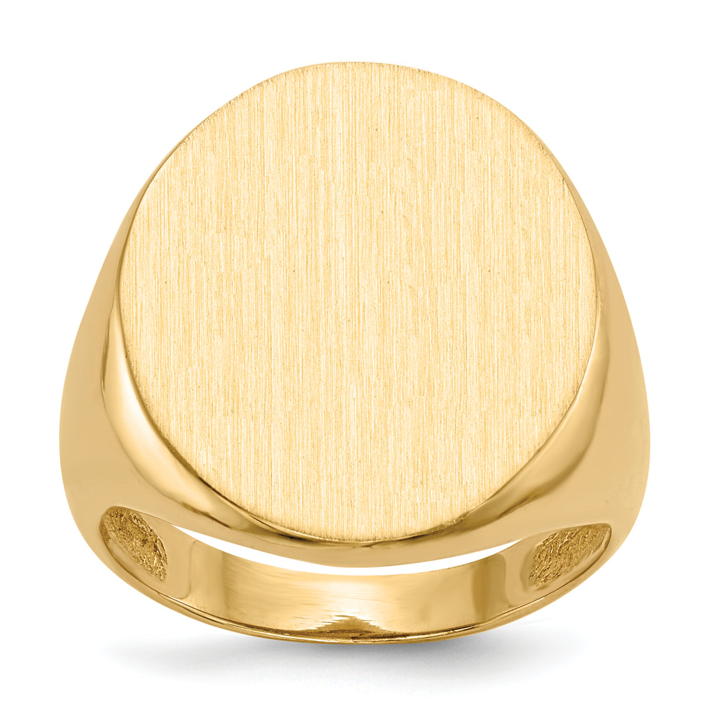 10k 22.0x18.0mm Open Back Men's Signet Ring