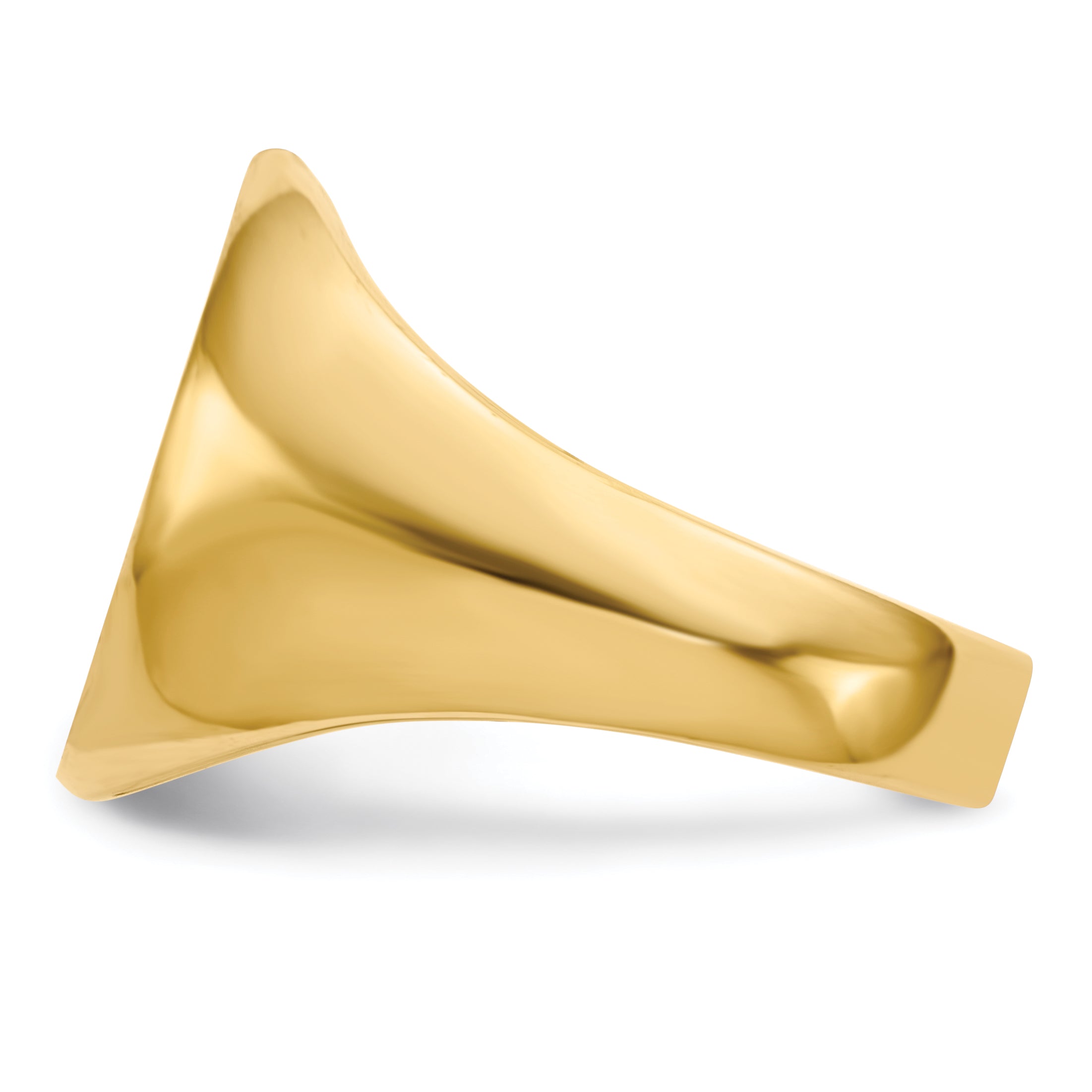 14k 14.5x17.5mm Closed Back Mens Signet Ring