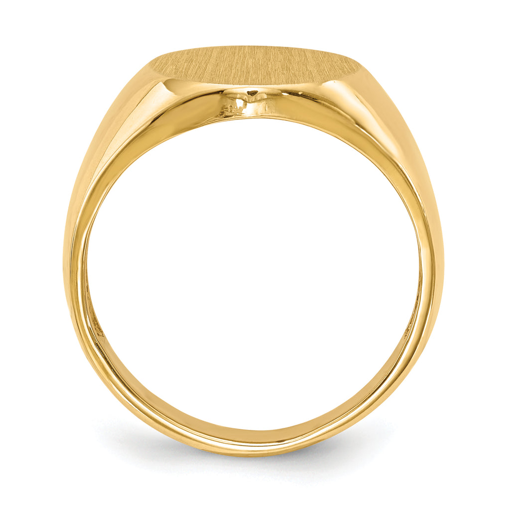 10ky 15.0x13.5mm Open Back Men's Signet Ring