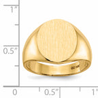 14k 13.5mm x 15.0mm Open Back Mens Signet Ring