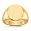 10ky 15.0x13.5mm Open Back Men's Signet Ring