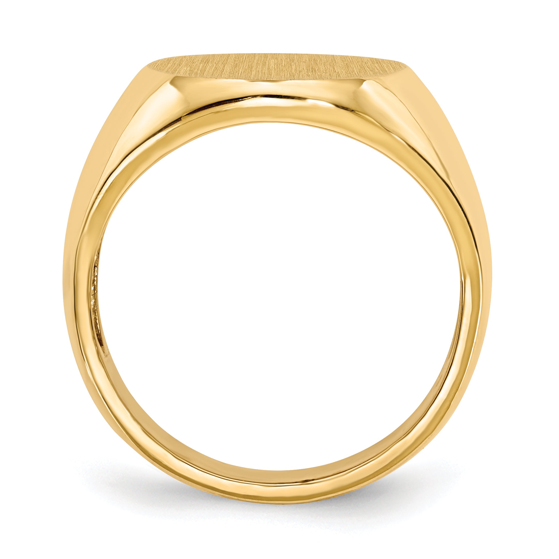 14k 14.0 x18.0mm Open Back Mens Signet Ring