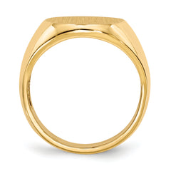 14k 14.0 x18.0mm Open Back Mens Signet Ring
