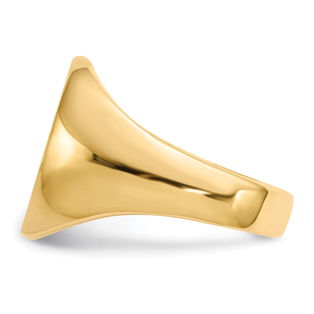 14k 14.0 x18.0mm Open Back Mens Signet Ring