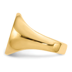14k 14.0 x18.0mm Open Back Mens Signet Ring