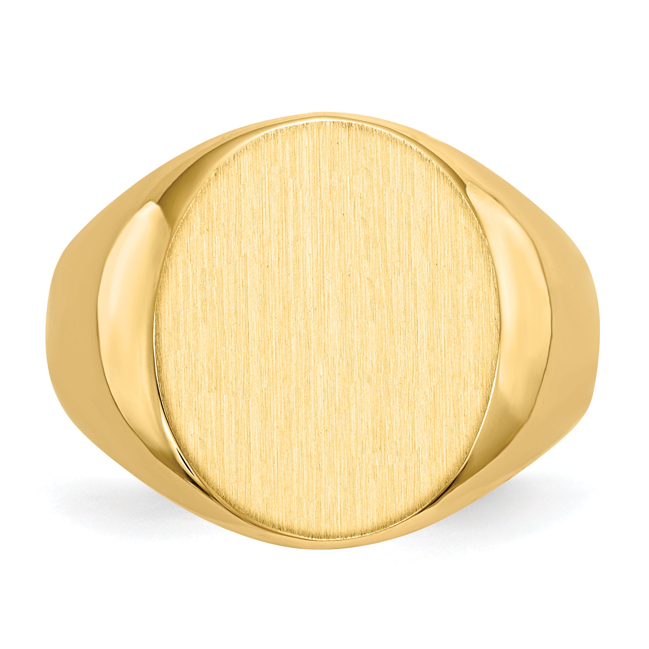 14k 14.0 x18.0mm Open Back Mens Signet Ring