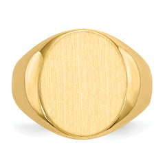 14k 14.0 x18.0mm Open Back Mens Signet Ring