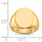 14k 14.0 x18.0mm Open Back Mens Signet Ring