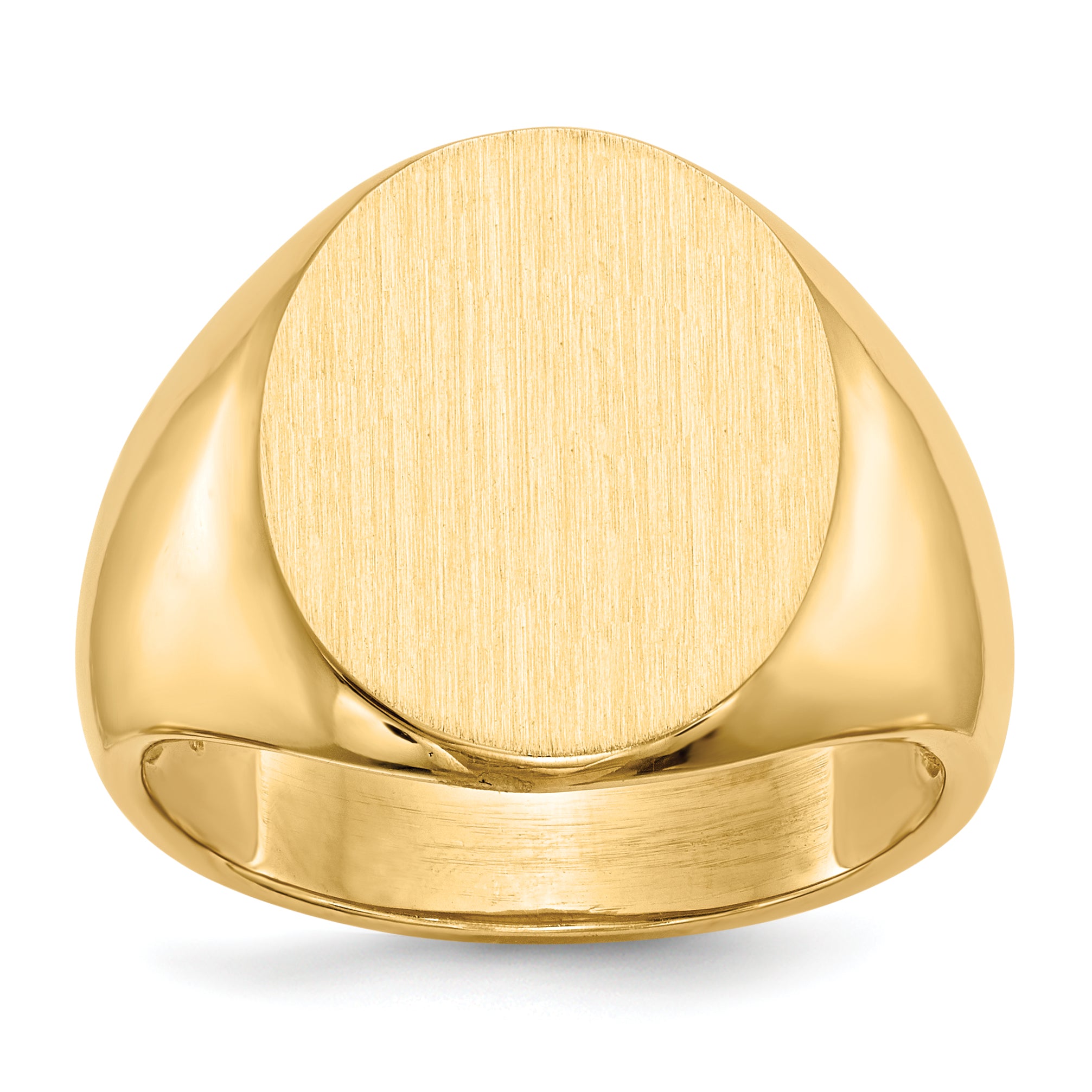 10k 18.5x14.0mm Open Back Men's Signet Ring Main image