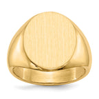 10k 18.5x14.0mm Open Back Men's Signet Ring