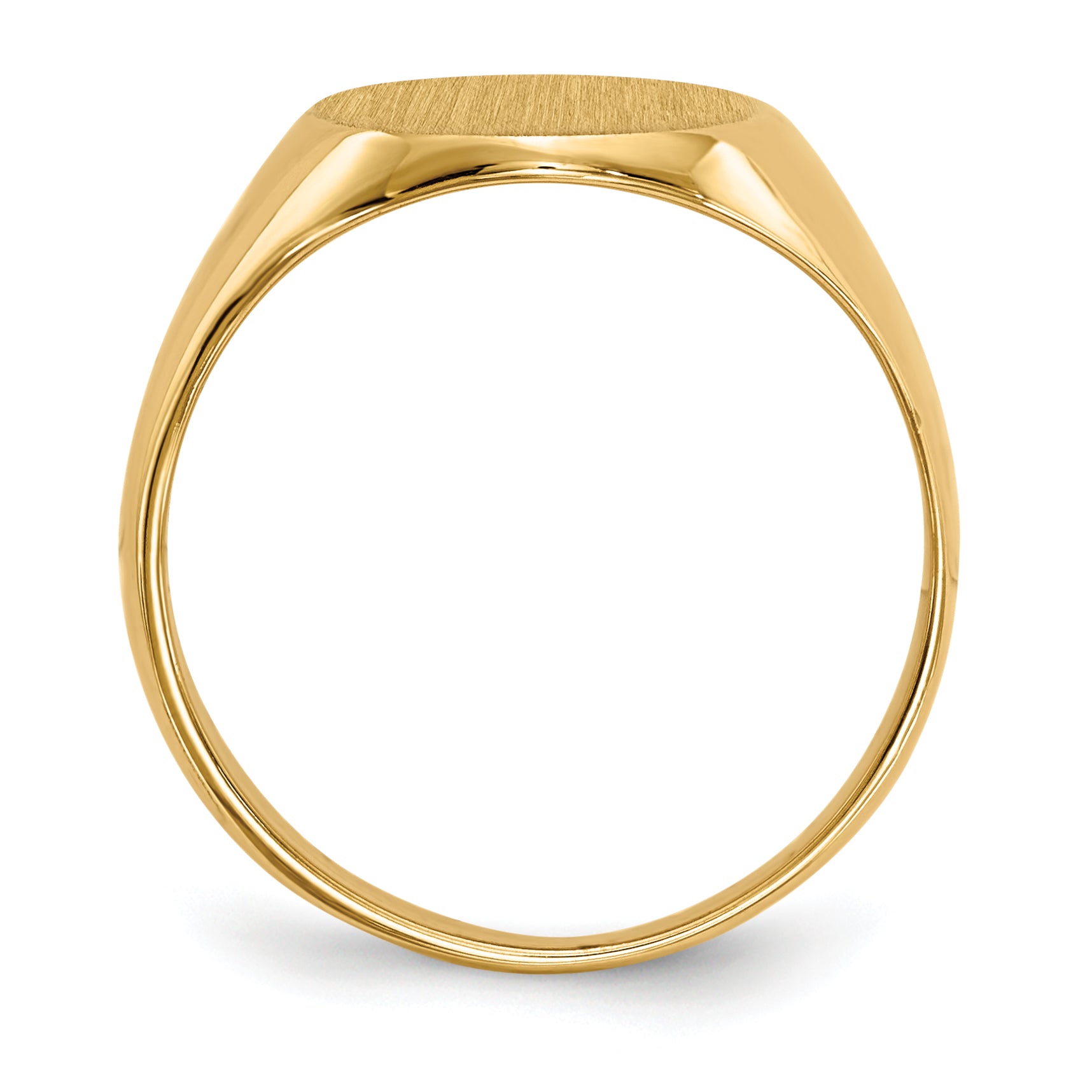 14k 10.5x12.0mm Closed Back Signet Ring
