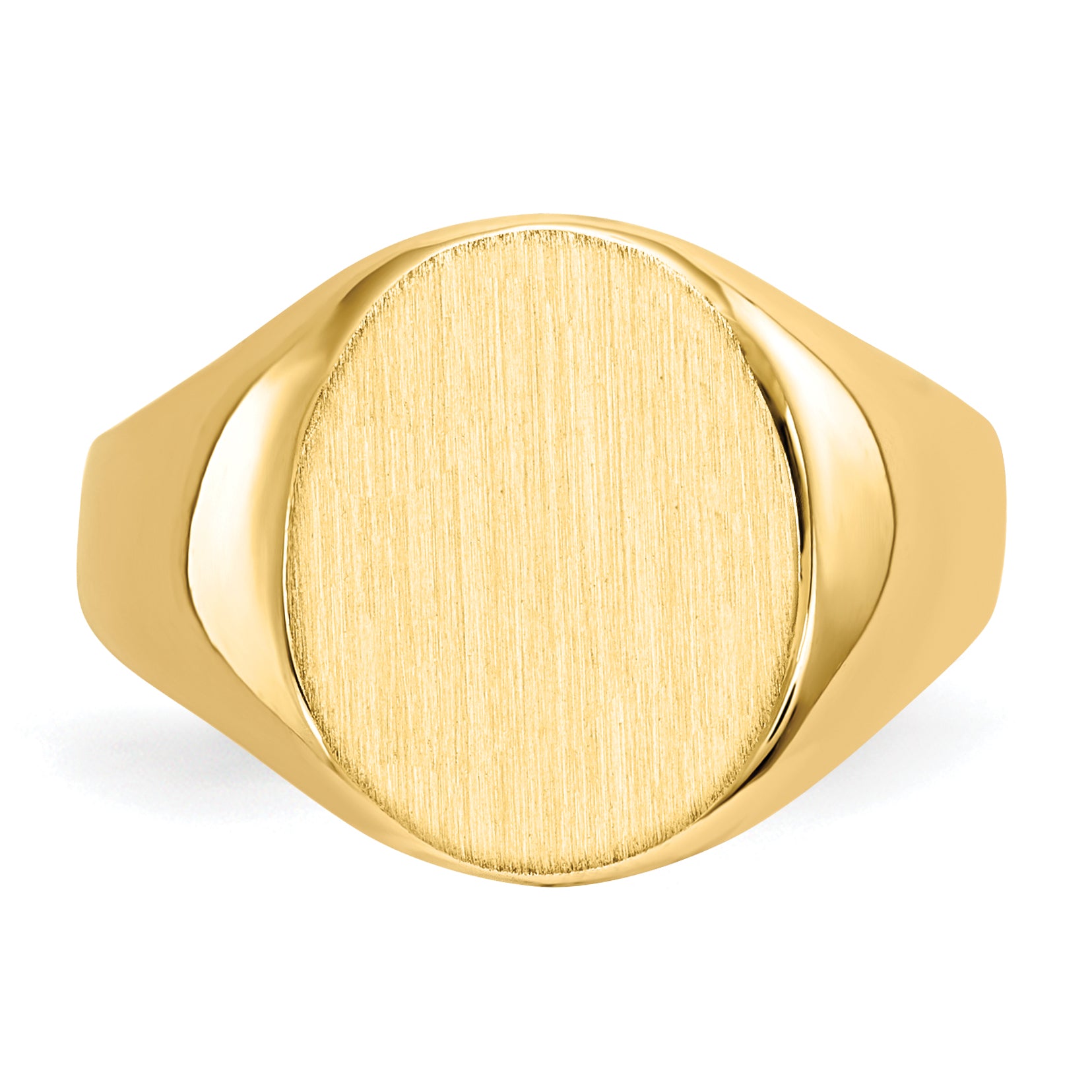 14k 10.5x12.0mm Closed Back Signet Ring