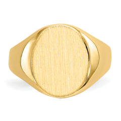 14k 10.5x12.0mm Closed Back Signet Ring