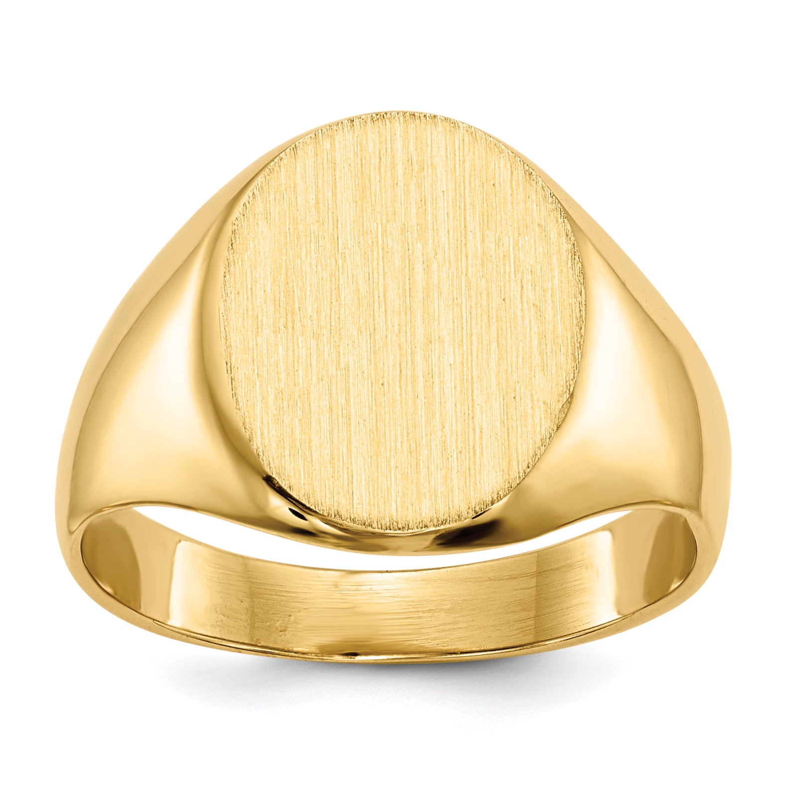 14k 10.5x12.0mm Closed Back Signet Ring Main image