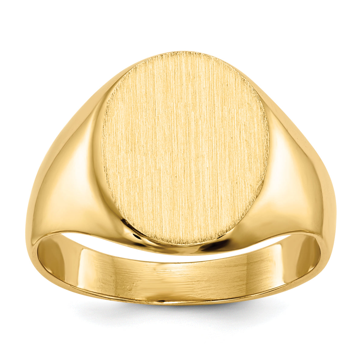 14k 10.5x12.0mm Closed Back Signet Ring