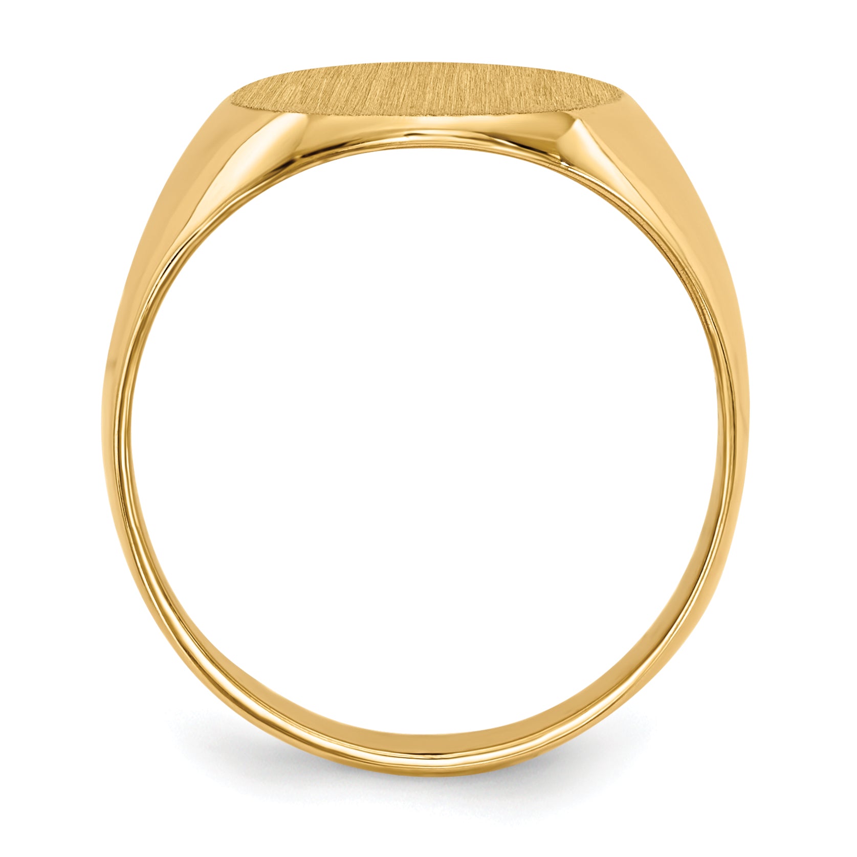 14k 12.0x13.5mm Closed Back Signet Ring Secondary image