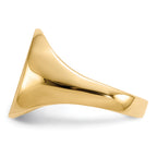 10ky 13.5x12.0mm Closed Back Signet Ring
