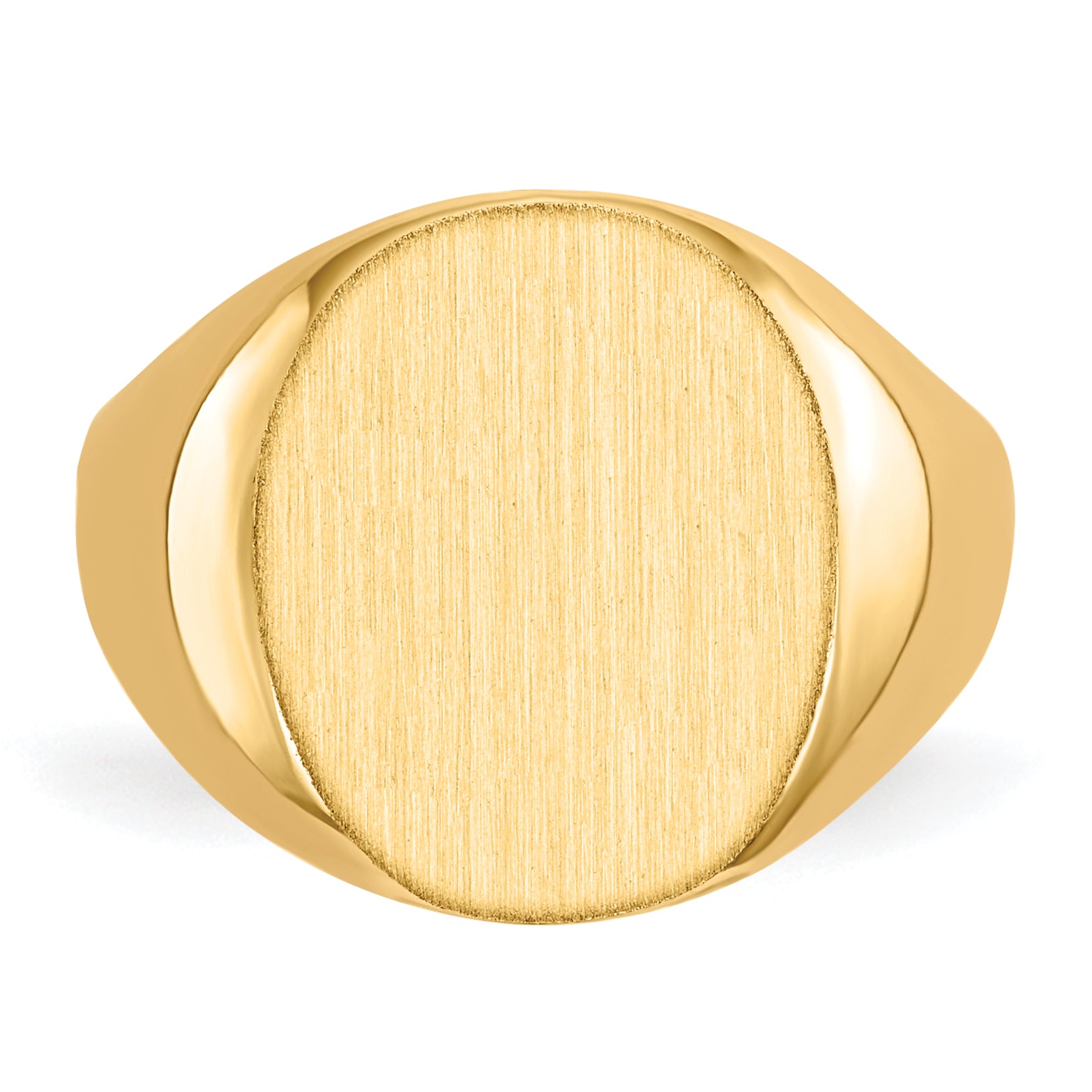 14k 12.0x13.5mm Closed Back Signet Ring