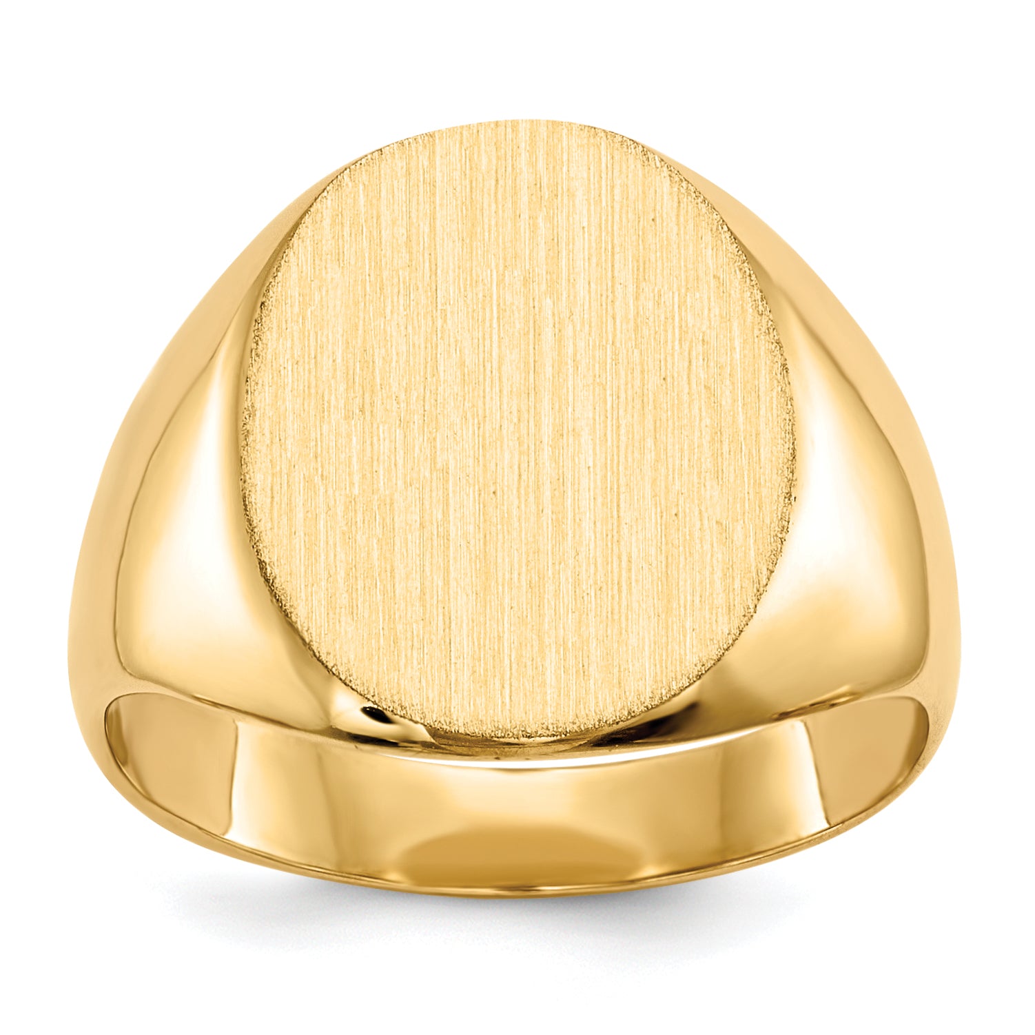 14k 12.0x13.5mm Closed Back Signet Ring