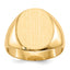 14k 12.0x13.5mm Closed Back Signet Ring