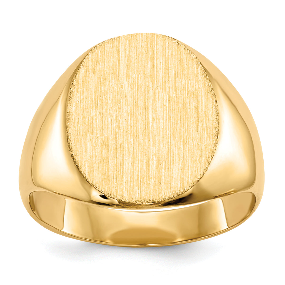 14k 12.0x13.5mm Closed Back Signet Ring