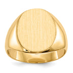 10ky 13.5x12.0mm Closed Back Signet Ring