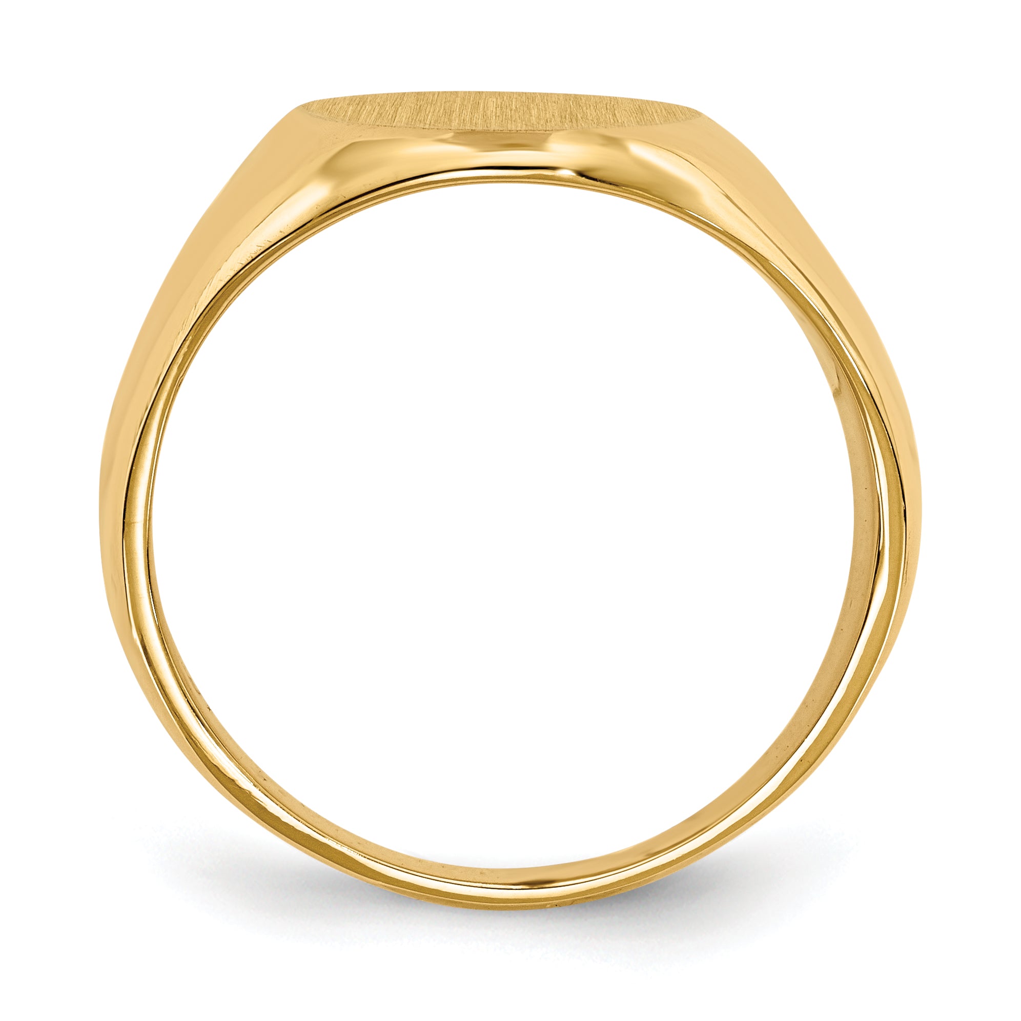 14k 11.5x16.0mm Closed Back Mens Signet Ring
