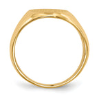 10k 16.0x11.5mm Closed Back Men's Signet Ring