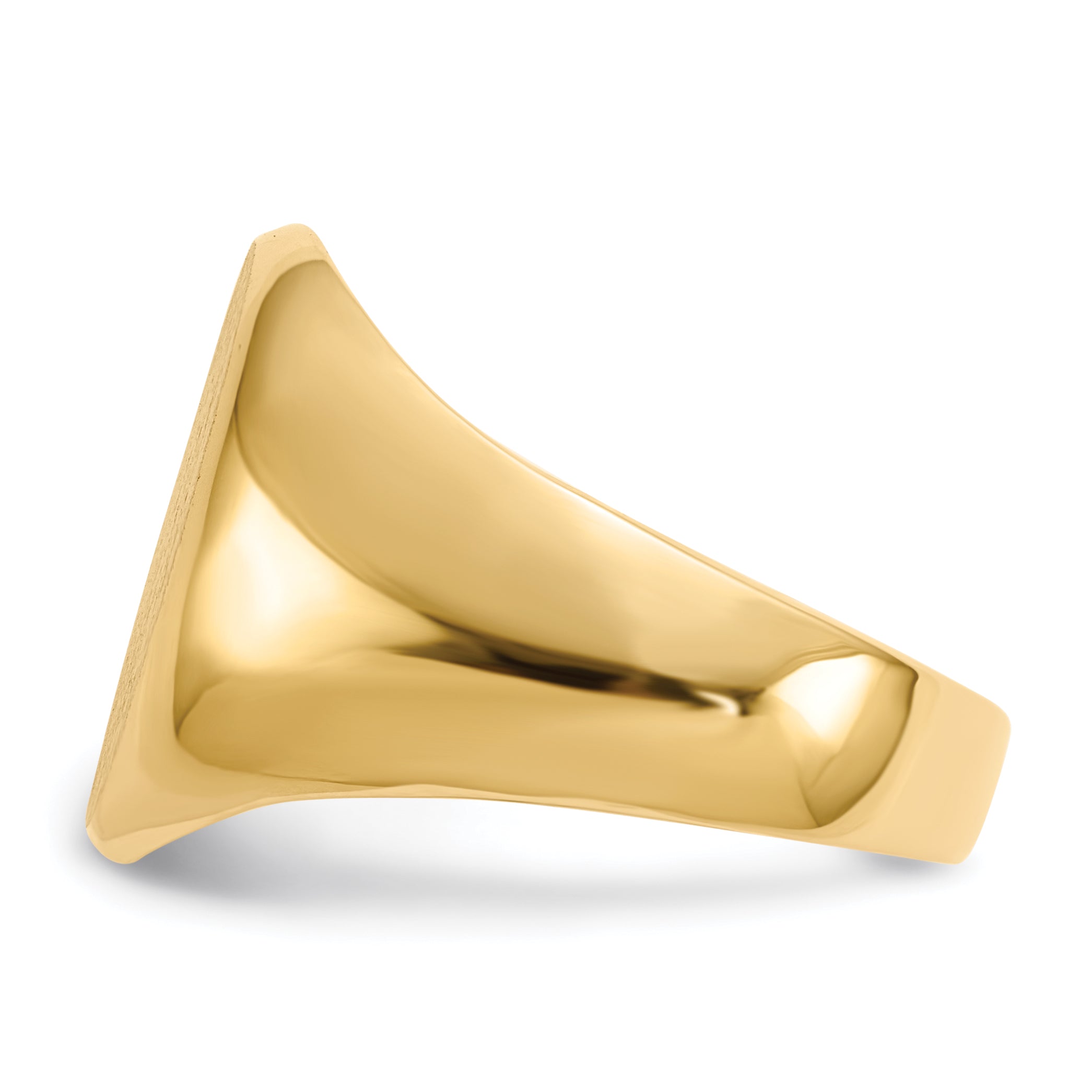 10k 16.0x11.5mm Closed Back Men's Signet Ring