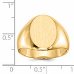 14k 11.5x16.0mm Closed Back Mens Signet Ring