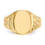 10ky14.5x11.0mm Closed Back Men's Signet Ring