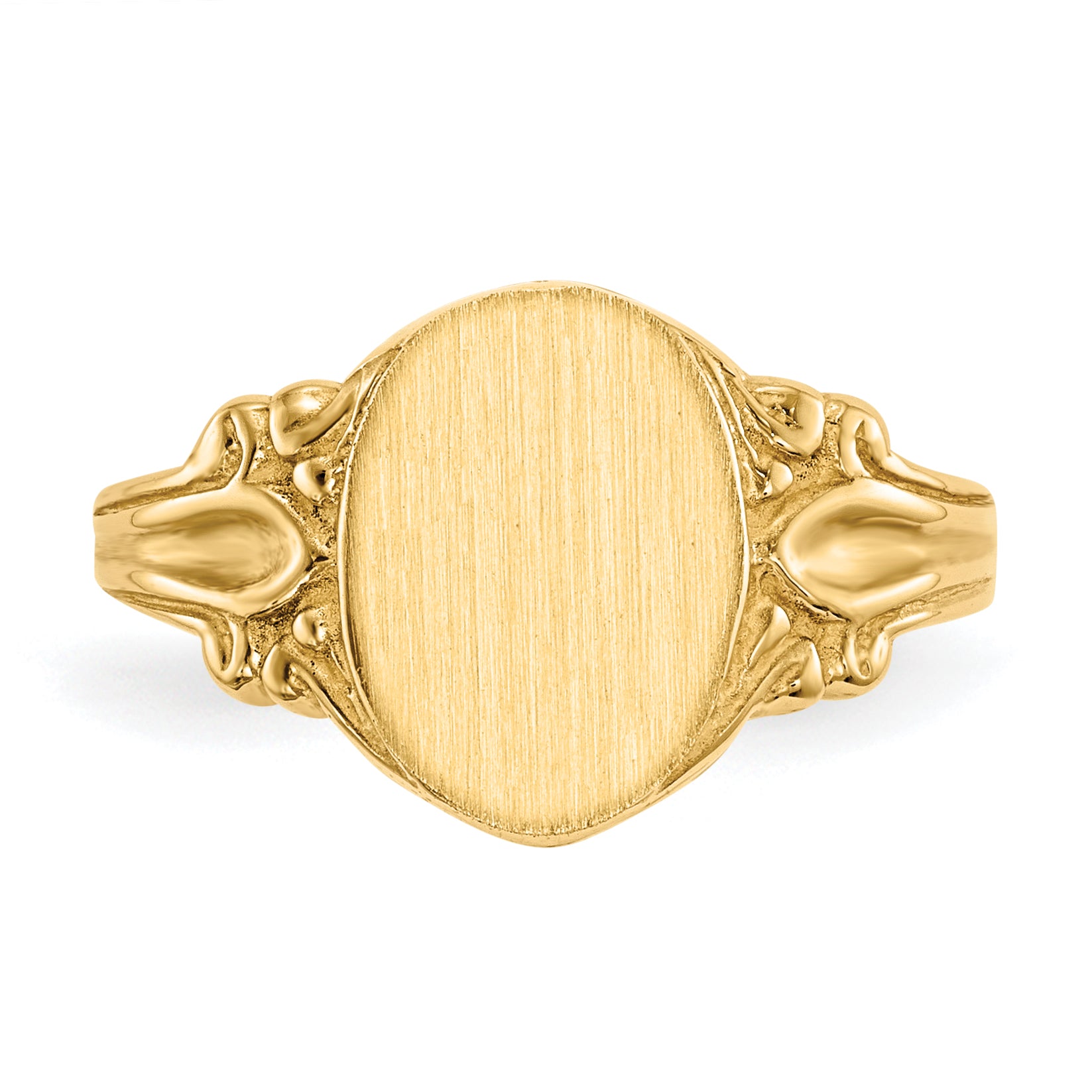 14k 8.0x10.0mm Closed Back Signet Ring