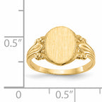 14k 8.0x10.0mm Closed Back Signet Ring