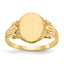 10k 10.0x8.0mm Closed Back Signet Ring