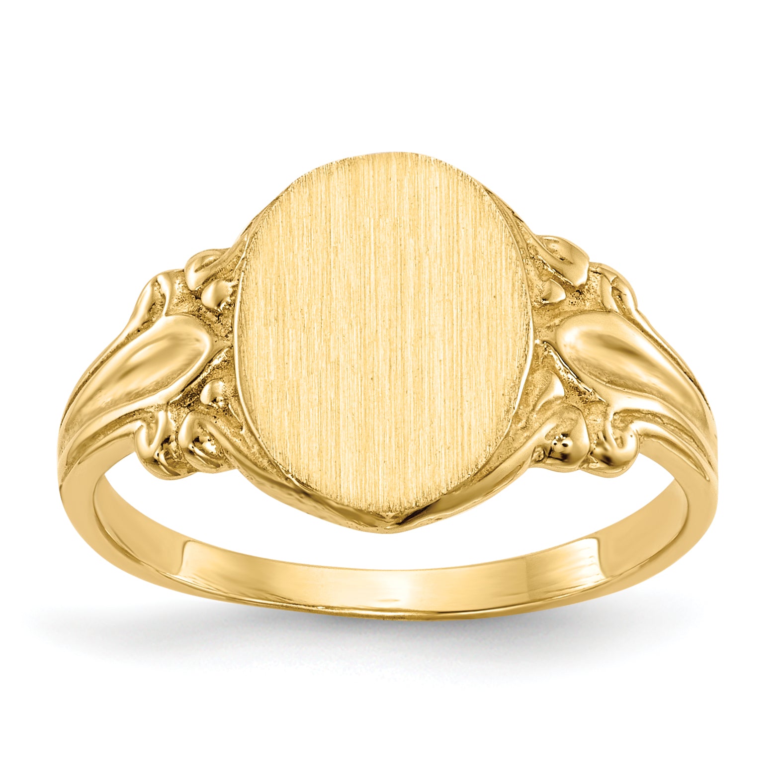 14k 8.0x10.0mm Closed Back Signet Ring
