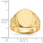 14k 11.5x15.0mm Open Back Mens Signet Ring