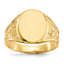 10ky 15.0x11.5mm Open Back Men's Signet Ring