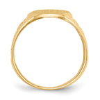 14k 11.0x15.0mm Open Back Diamond Mens Signet Ring Mounting (No Stone Included)
